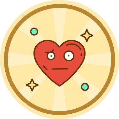 Kalp. Web simgesi basit tasarım