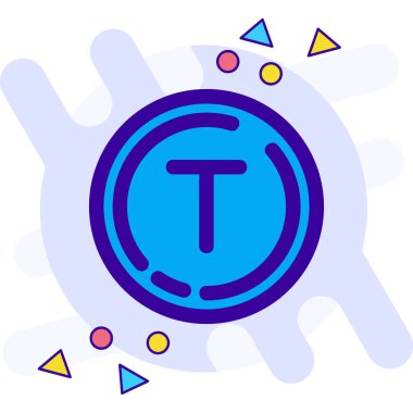 Para birimi simgesi, basit vektör illüstrasyonu