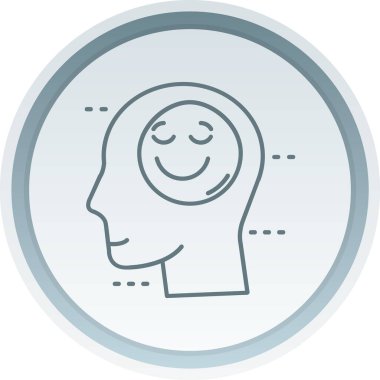 vektör illüstrasyonu, baş ve gülümseme simgesi.