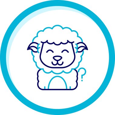 Koyun simgesinin vektör illüstrasyonu