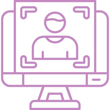 Bilgisayar. Web simgesi basit illüstrasyon