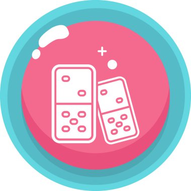 Bir zar simgesinin vektör illüstrasyonu