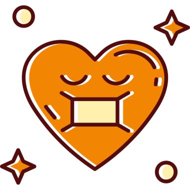 Aşk. Web simgesi basit illüstrasyon