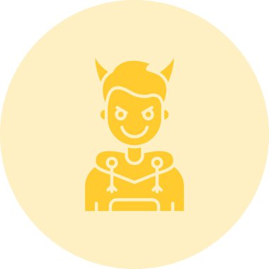 Şeytan. Web simgesi vektör illüstrasyonu