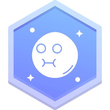 Ay simgesinin mavi yıldızının vektör çizimi