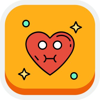 Kalp ikonu vektör illüstrasyonu