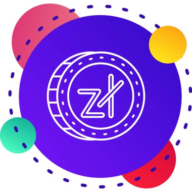 renkli zzz zzz ve zzz simgesi beyaz arkaplanda izole edildi. Soyut rastgele çember şekilleri. vektör illüstrasyonu