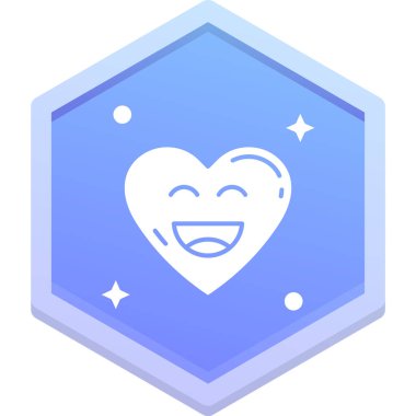 Mutlu Sevgililer Günü simgesi - taslak biçiminde