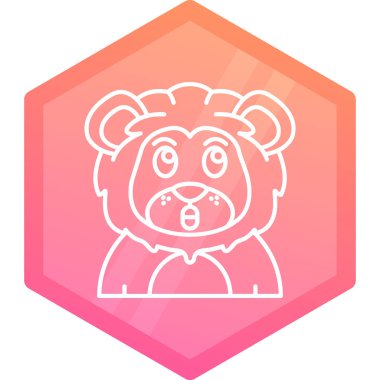 Çizgi ayı simgesi beyaz arkaplanda izole edildi. Renkli taslak konsepti. vektör.