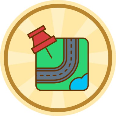 yol işareti vektör simgesi