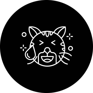 emoji düz simgesi, vektör illüstrasyonu