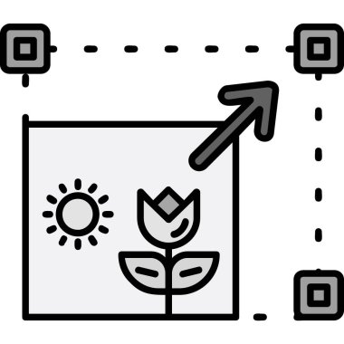 Bitki büyüme ikonu vektör illüstrasyonu