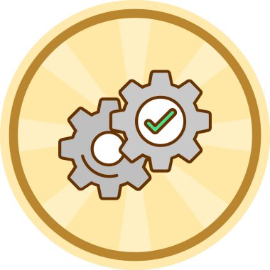 Dişliler. Web simgesi basit tasarım