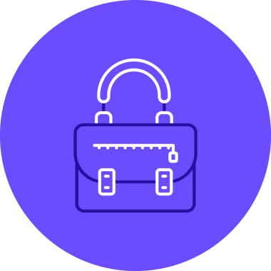 Çanta. Web simgesi basit illüstrasyon