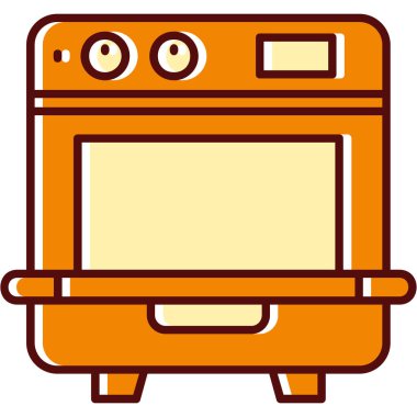 Retro biçim simgesi vektör illüstrasyonu, düz tasarım.