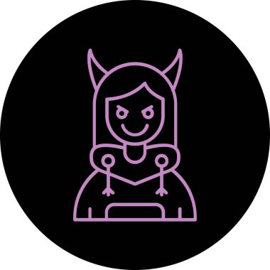 vector illustration of devil icon