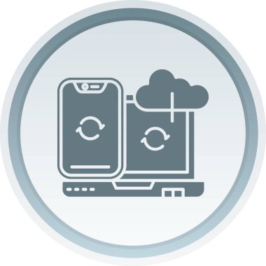 Bulut simgesi vektör illüstrasyonu