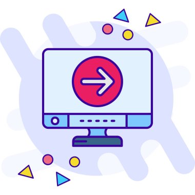 ok imleç vektör tasarım ile Laptop