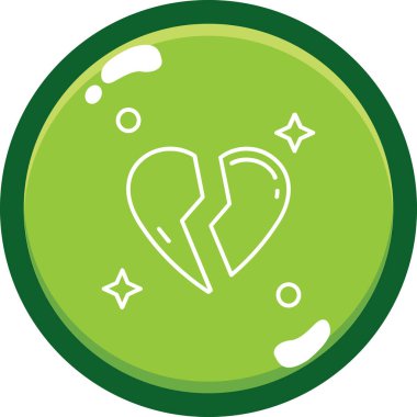 Kalp ikonu vektör illüstrasyonu