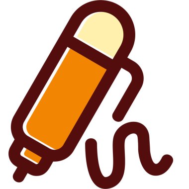 Bir karikatür ve yemeğin vektör çizimi