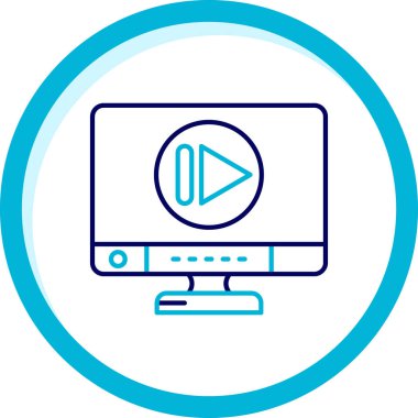 Video oynatıcı ikon vektör illüstrasyonu