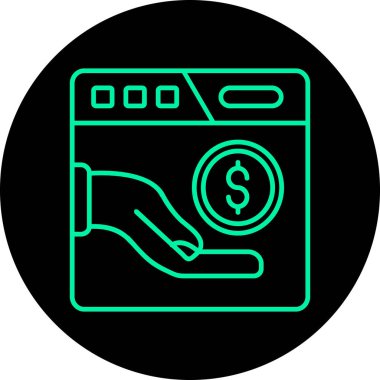 nakit para vektör simgesi tasarımı