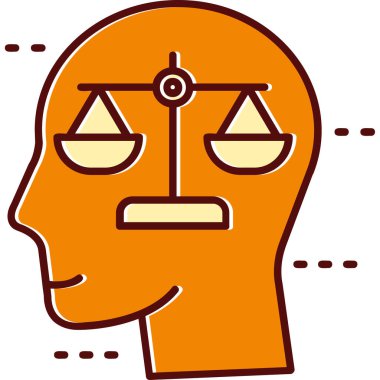 baş ve simge, vektör illüstrasyonu