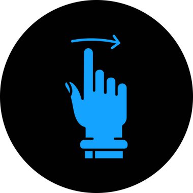 Bir el simgesinin vektör illüstrasyonu