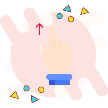 parmaklar ikon vektörünü gösterir. El hareketi işareti. renk sembolü çizimi