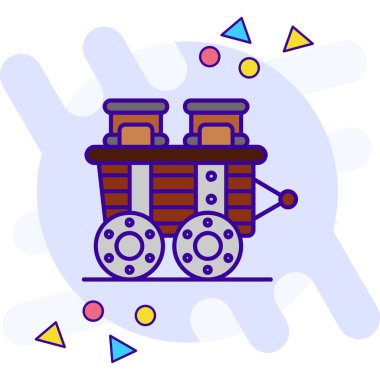 tren. Web simgesi basit tasarım