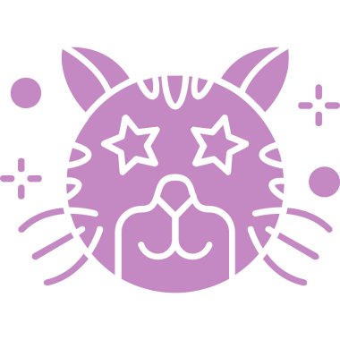 Şirin ve sevimli kedi Kawaii stili vektör illüstrasyon tasarımı