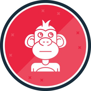 maymun ikon vektör illüstrasyonu