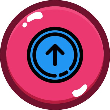 Yuvarlak düğmenin vektör çizimi