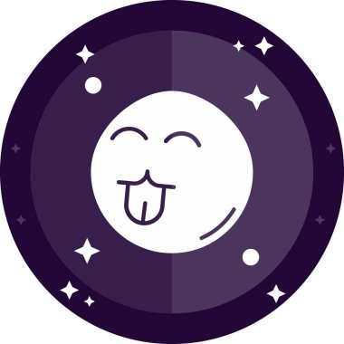 Ay ikonu vektör illüstrasyonu