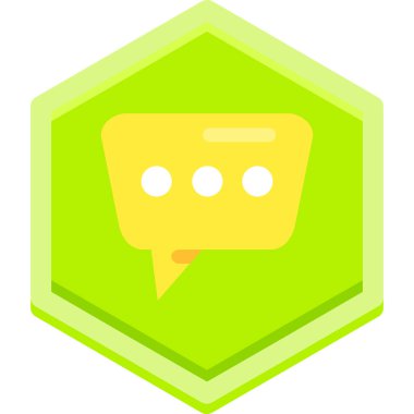 baloncuk sohbet simgesi düz biçimli