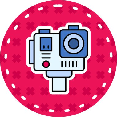 Kamera. Web simgesi basit illüstrasyon