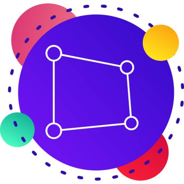 Renk çizgisi sihirli top simgesi beyaz arkaplanda izole edildi. Sihirli top. Değişken rastgele dinamik şekiller. vektör.