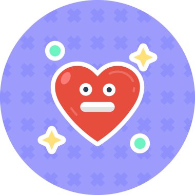 Gülümseyen bir kalp. vektör illüstrasyonu