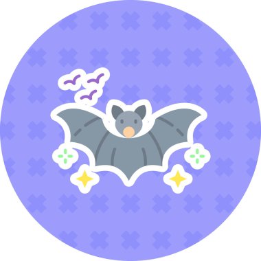 Basit bir yarasa cadılar bayramı simgesi