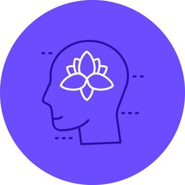 Bir çiçek simgesinin vektör illüstrasyonu