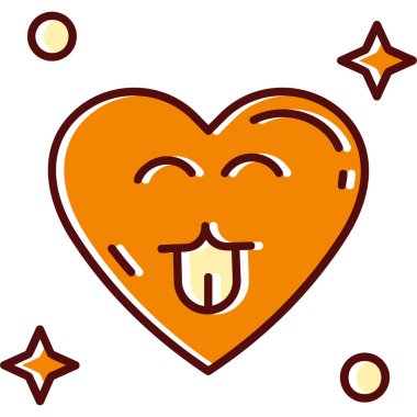 kalp aşkı tutku ikonu vektör çizim tasarımı