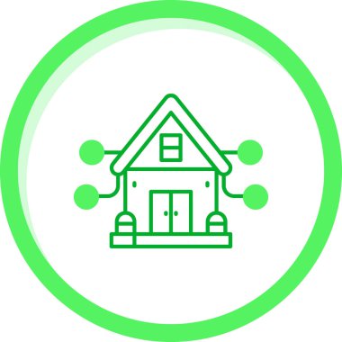 Ev. Web simgesi basit illüstrasyon