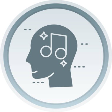 Müzik. Web simgesi basit illüstrasyon