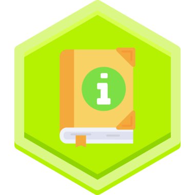 Modern yeşil ve sarı ikonun vektör çizimi