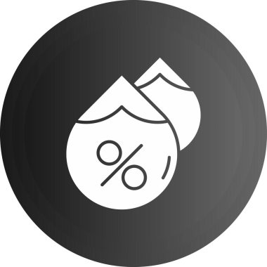 Yüzde yüz indirim ikonu. Düz stil. vektör illüstrasyonu