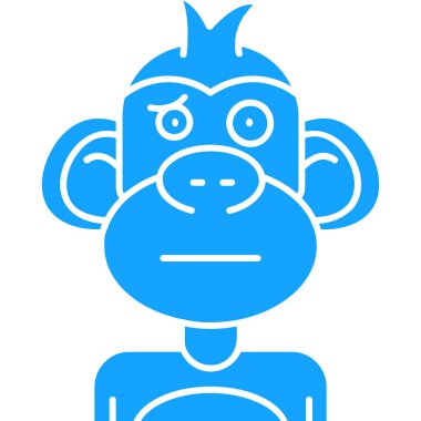 Maymun. Web simgesi basit illüstrasyon