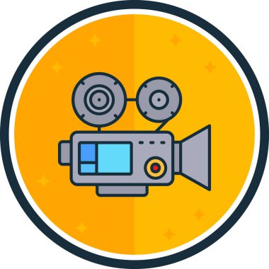 Film kamerası. Basit tasarım çizimi