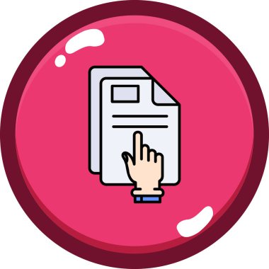 belge simgesi vektör illüstrasyonu