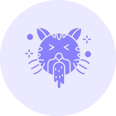 Kedi. Web simgesi basit illüstrasyon