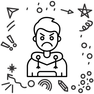 Tabletli ve kırık perdeli üzgün bir adam.